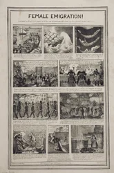 Émigration féminine!, imprimé par R. Redman pour G.S. Tregear, 90 Cheapside, Londres, octobre 1834